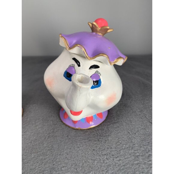 Disney Mrs. Potts & Chip Ceramic Figurine Set 1990s - Picture 3 of 13